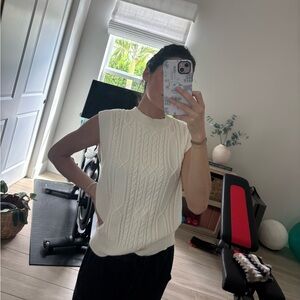 Cyrus Ivory Cable Knit Pullover